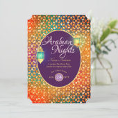 Invitation Lanternes Exotic Arabe Nights (Debout devant)