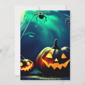 Invitation Lanternes Jack-O'Araignées déplaisantes Halloween (Dos)