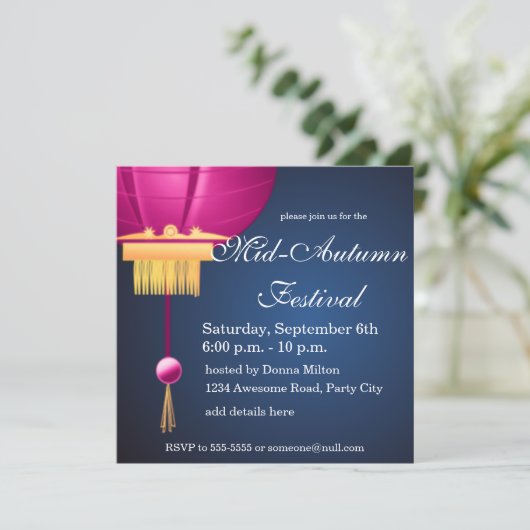 Invitation Lanternes, Lune et Mooncakes (Debout devant)