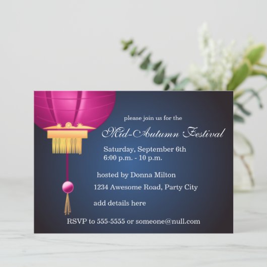 Invitation Lanternes, Lune et Mooncakes (Debout devant)