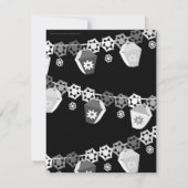 Invitation Lanternes Noir+Blanc Personnalisé 40e anniversaire (Dos)
