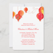 Invitation Lanternes rouges en papier 35e anniversaire de mar (Dos)