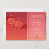 Invitation Lanternes rouges Mariage traditionnel chinois (Devant)