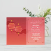 Invitation Lanternes rouges Mariage traditionnel chinois (Debout devant)
