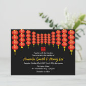 Invitation Lanternes rouges orientales Xi Mariage chinois (Debout devant)