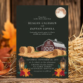 Invitation Lanternes Rustiques de Grange Balles de Foin d'Aut