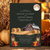 Invitation Lanternes Rustiques de Grange Balles de Foin d'Aut