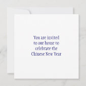 Invitation Lanternes suspendues - Bleu (Dos)