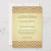 Invitation Lanternes vintages Arabes brillantes Mariage islam (Dos)