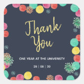 Invitation Lanterns de Fête d'Été Autocollant Carr (Devant)