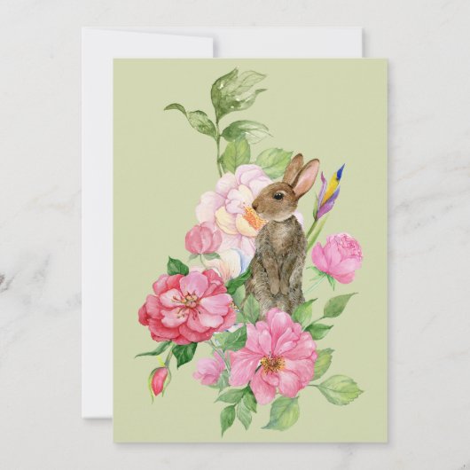 Invitation lapin à floraison (Dos)