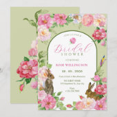 Invitation lapin à floraison  (Devant / Derrière)