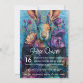 Invitation Lapin argenté | Conception colorée d'amant d'anima (Devant)