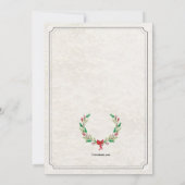 Invitation Lapin avec l'invitation rouge de Pâques de ruban (Dos)