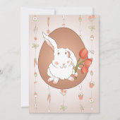 Invitation Lapin avec Tulips Spring Holiday Rabbit (Devant)