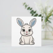 Invitation Lapin Blanc (Debout devant)