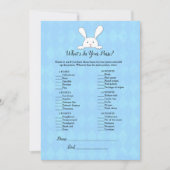 Invitation Lapin Blanc Lapin Bleu Qu'est-ce que dans votre je (Devant)