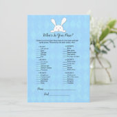 Invitation Lapin Blanc Lapin Bleu Qu'est-ce que dans votre je (Debout devant)