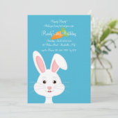 Invitation Lapin Blanc Mignon (Debout devant)