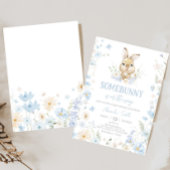 Invitation Lapin bleu Assez Baby shower
