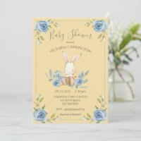 Lapin bleu lapin Baby shower garçon jaune