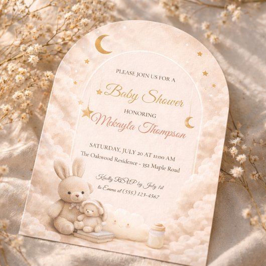 Invitation Lapin Blush Moon