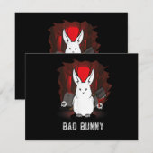 Invitation Lapin Chauve-Souris (Devant / Derrière)
