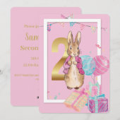 Invitation Lapin classique (Devant / Derrière)
