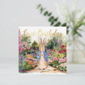 Invitation Lapin Classique 1er Anniversaire (Debout devant)