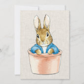 Invitation Lapin classique dans un pot de plante (Devant)