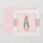 Invitation Lapin classique dans une veste bleue (Devant / Derrière)