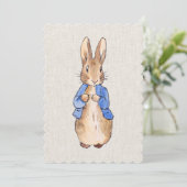 Invitation Lapin classique dans une veste bleue (Debout devant)