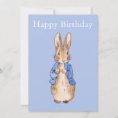 Invitation Lapin classique en veste bleue (Devant)