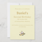 Invitation Lapin classique nom personnalisé (Dos)