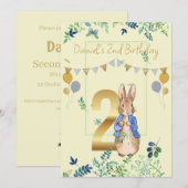 Invitation Lapin classique nom personnalisé (Devant / Derrière)