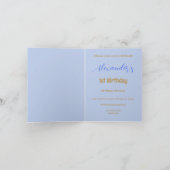 Invitation Lapin classique pour premier anniversaire (Intérieur)