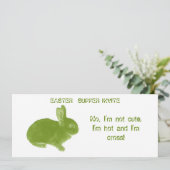 Invitation Lapin croisé chaud pour Pâques (Debout devant)