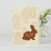 Invitation Lapin de chocolat (Debout devant)