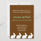 Invitation Lapin de chocolat (Dos)