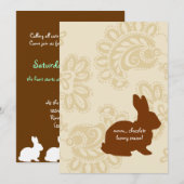 Invitation Lapin de chocolat (Devant / Derrière)