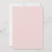 Invitation Lapin de conte de fées classique rose Baby Shower (Dos)