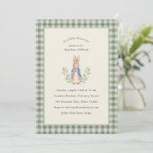 Invitation Lapin de Conte de Fées Classique Sage Baby Shower (Debout devant)