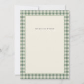 Invitation Lapin de Conte de Fées Classique Sage Baby Shower (Dos)