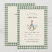 Invitation Lapin de Conte de Fées Classique Sage Baby Shower (Devant / Derrière)