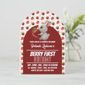 Invitation Lapin De Fraise, Berry Premier Anniversaire (Debout devant)