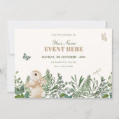 Invitation Lapin de jardin  (Devant)
