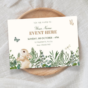 Invitation Lapin de jardin 