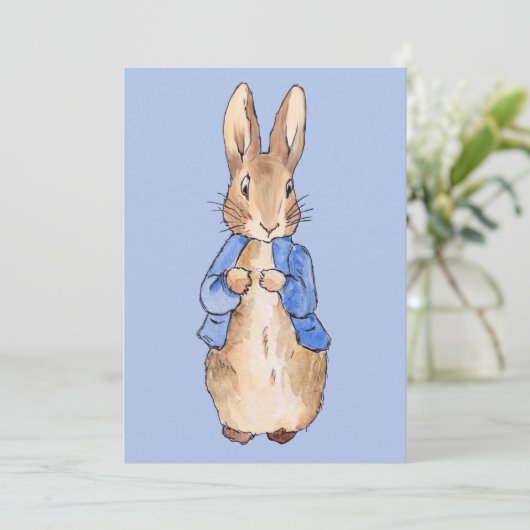 Invitation Lapin de livre d'histoires classique (Debout devant)