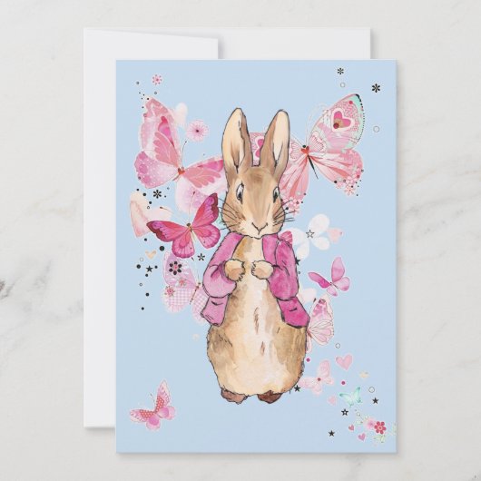 Invitation lapin de livre illustré vintage (Devant)