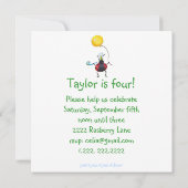 Invitation lapin de maman au gâteau (Dos)